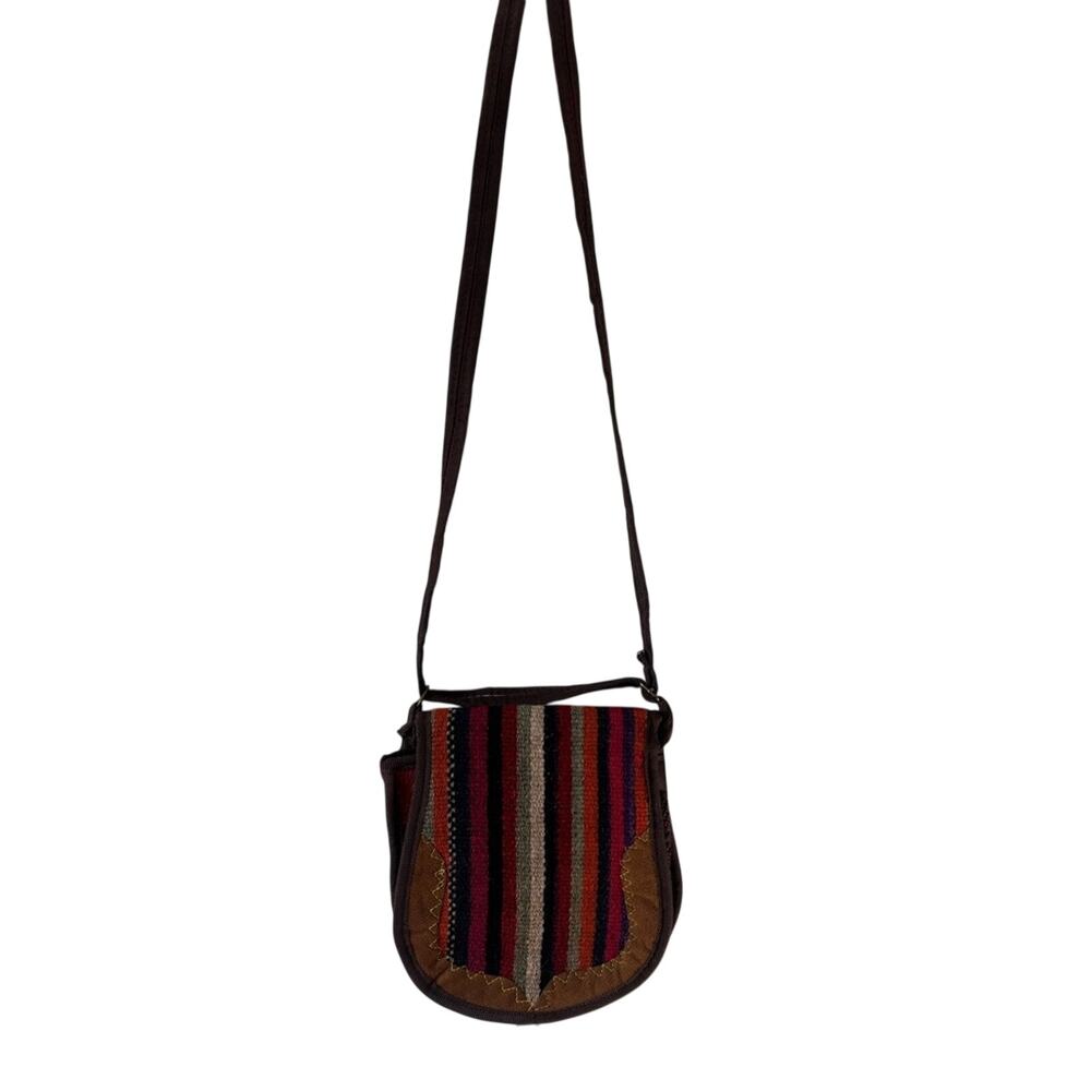 Woven Multicolor Stripe Crossbody Bag - Boho Shoulder Bag - Picture 3 of 10